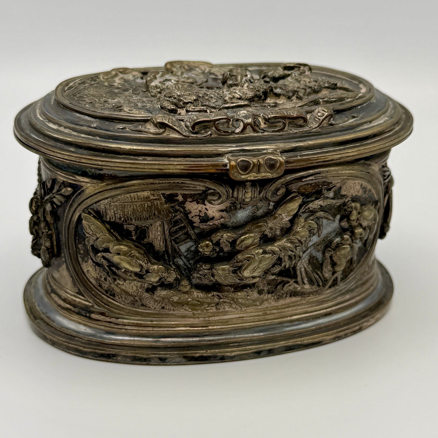 French Belle Époque Oudry Éditeur Wildlife Trinket Box c. 1880–1900