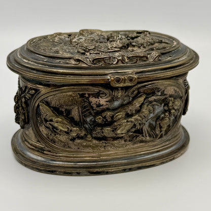 French Belle Époque Oudry Éditeur Wildlife Trinket Box c. 1880–1900