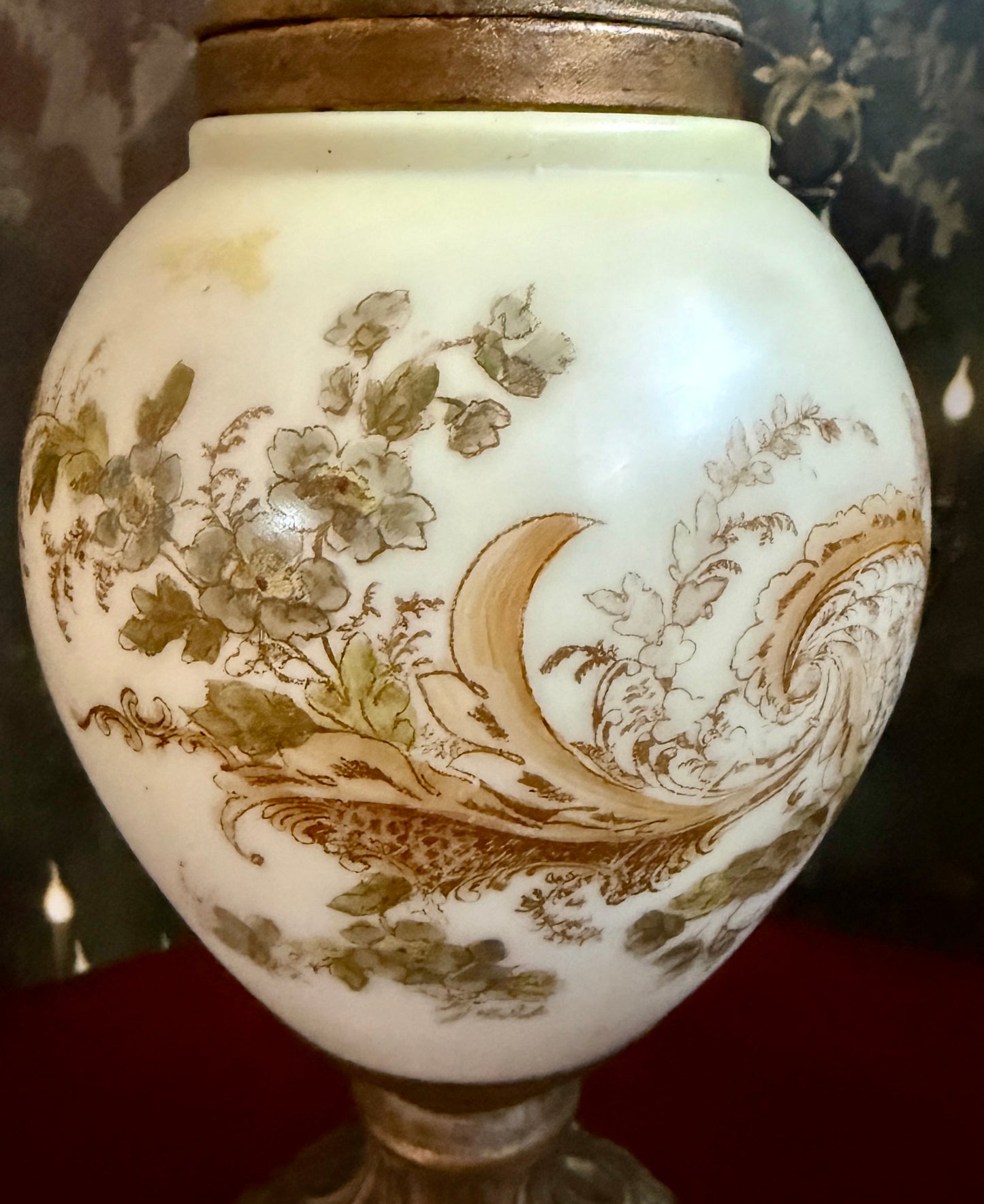 Victorian Wave Crest  Milk Glass Ewer