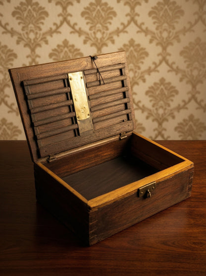 Rare Mid-19th Century Book Form Locking Box
