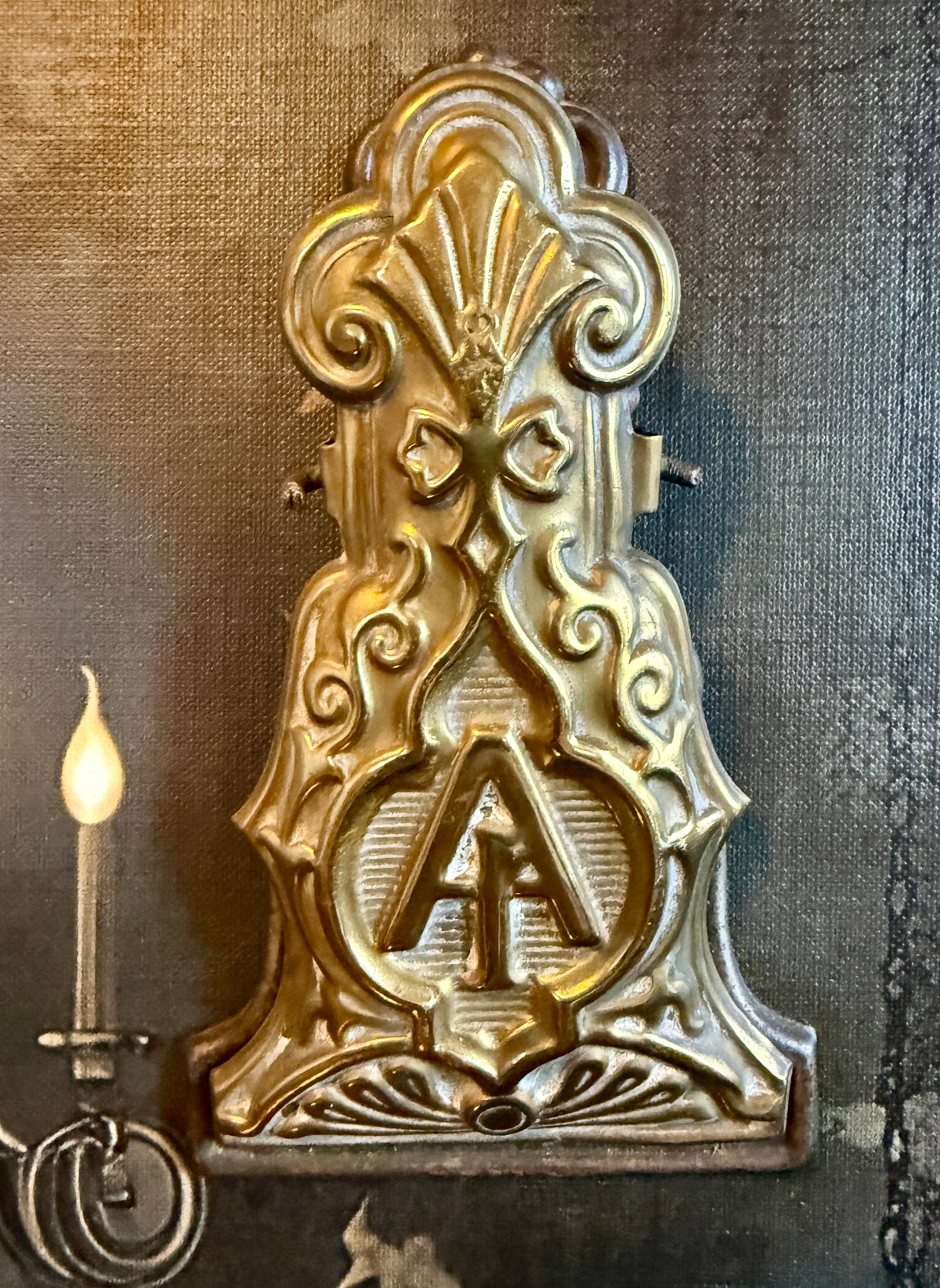 Victorian A1 Pressed Brass Letter Clip c. 1890 (Green Back)