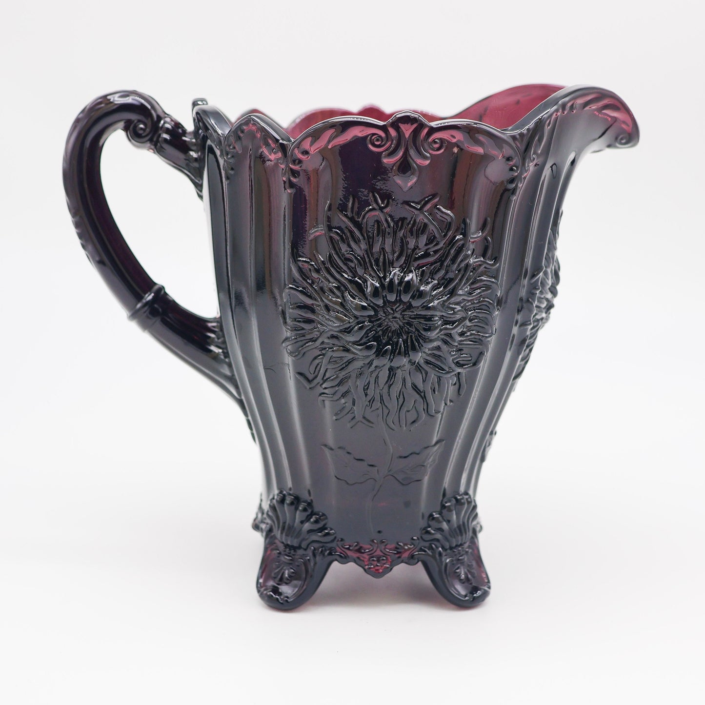 Amethyst Mosser Dahlia Pitcher + Glasses Set