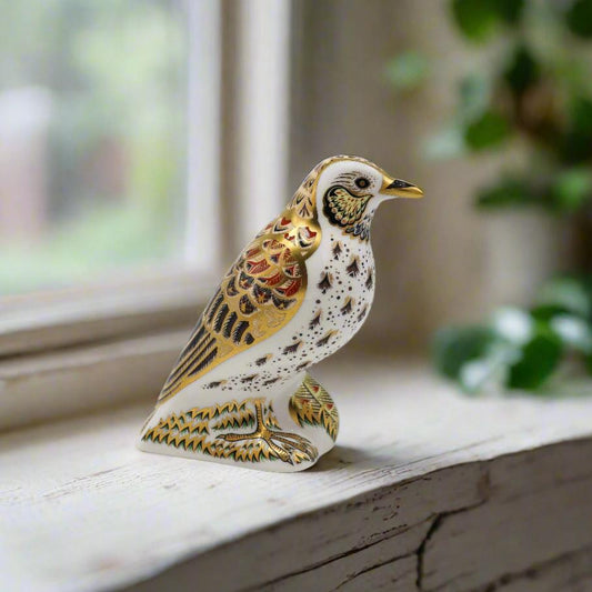 Royal Crown Derby Song Thrush Bird Figurine