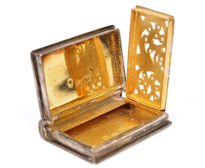 Victorian Sterling Silver Book-Form Vinaigrette