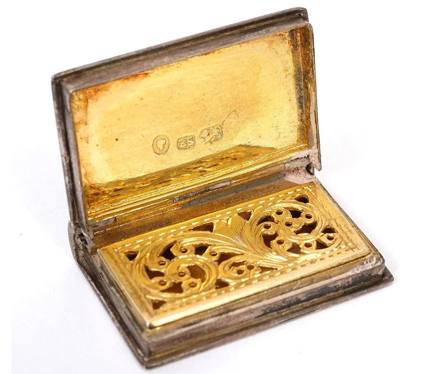 Victorian Sterling Silver Book-Form Vinaigrette