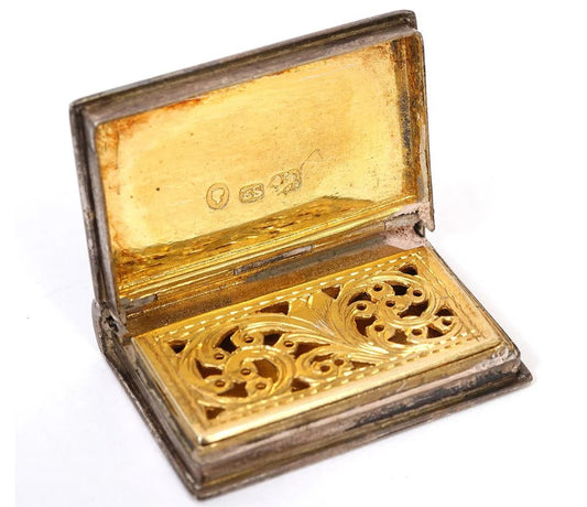 Victorian Sterling Silver Book-Form Vinaigrette