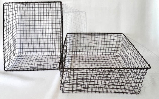 Vintage Style Large Metal Wire Baskets