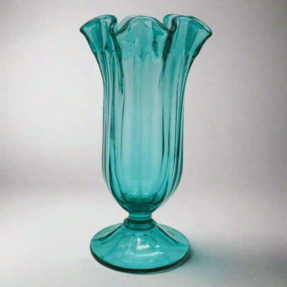 Westmoreland Laurel Green Pedestal Vase