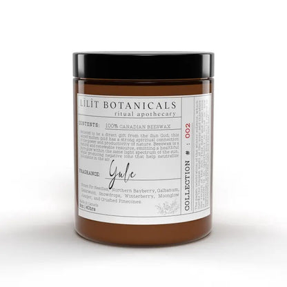 Lilit Botanicals, Yule Beeswax Jar Candle